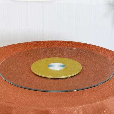 钢化玻璃圆桌面带转盘酒店餐桌圆盘餐厅饭桌旋转台面圆桌转盘家o