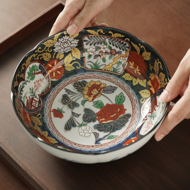 古伊万里烧染锦祥瑞深盘汤盘小碟饭碗面碗已售17新品淘宝$138折后价$