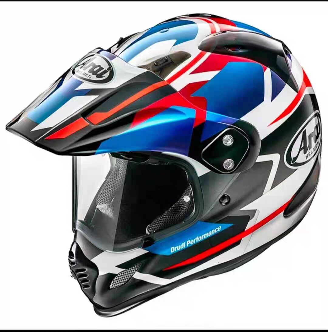 arai拉力盔tour-cross3绕行蓝/绕道蓝/视觉红灰/非双头盔