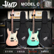 初始化乐器 HND MODEL C 电吉他 22新款4色烤枫木不锈钢品丝 现货