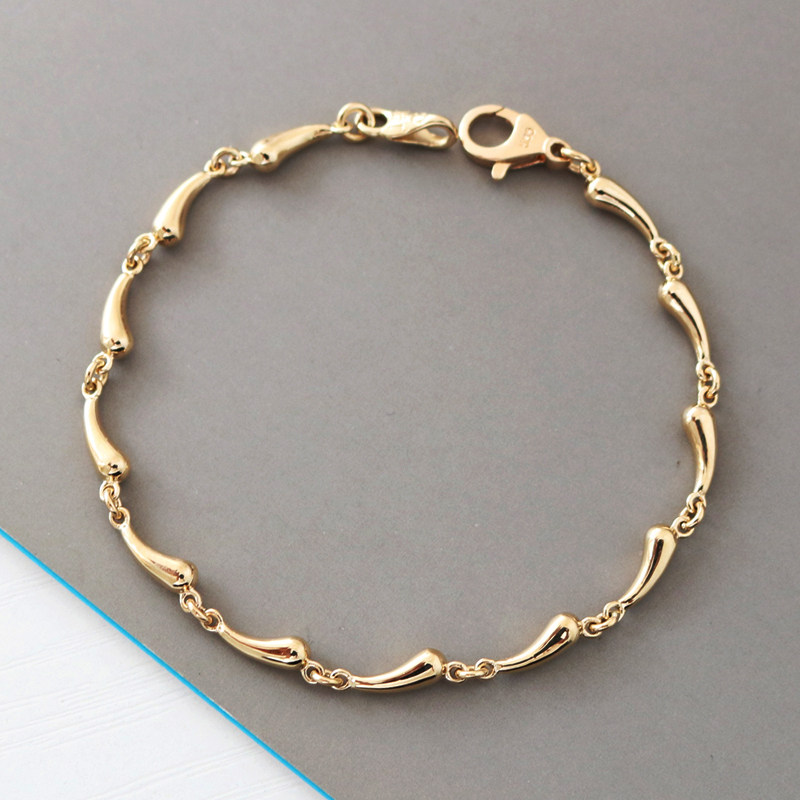 奢华款 厚实款 韩国进口纯14k黄金手链鱼纹k金首饰礼物