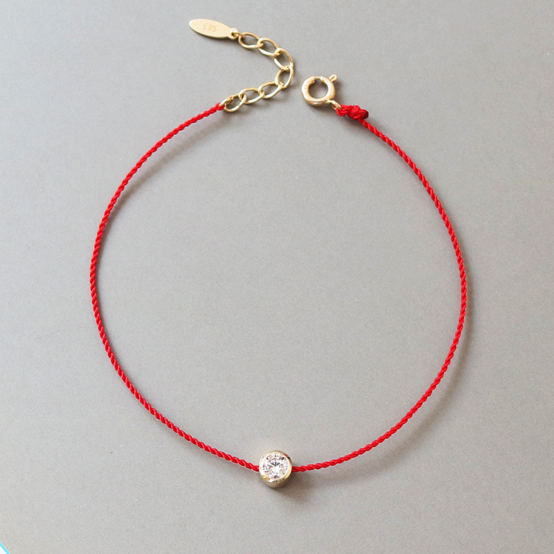 韩国小红绳手链