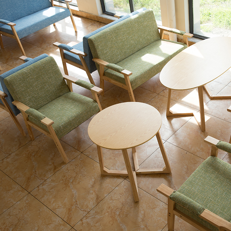 奶茶店桌椅组合甜品咖啡厅餐厅简约休闲办公洽谈休息双人卡座沙发
