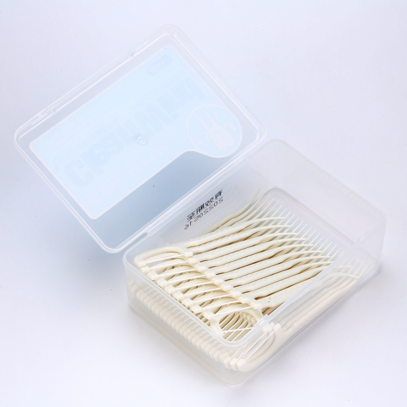 莎菲娅牙线经典圆线牙线棒一次性超细滑便携牙线盒5盒250支家庭装