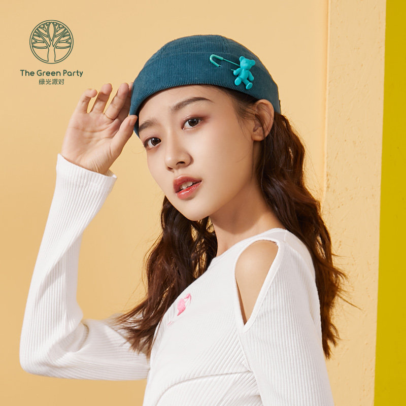 大全—thegreenparty 贝雷帽棋盘格黑白格秋冬网红复古画家帽个性帽子