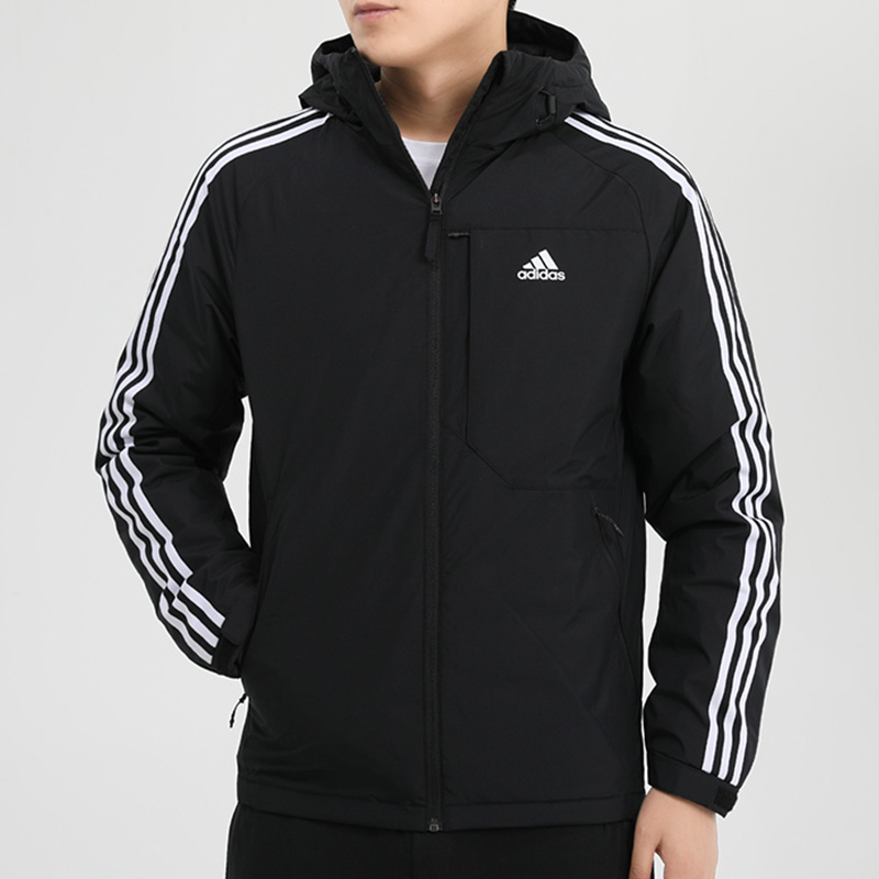 adidas阿迪达斯羽绒服男装2021秋冬季新款运动服保暖棉服加厚外套