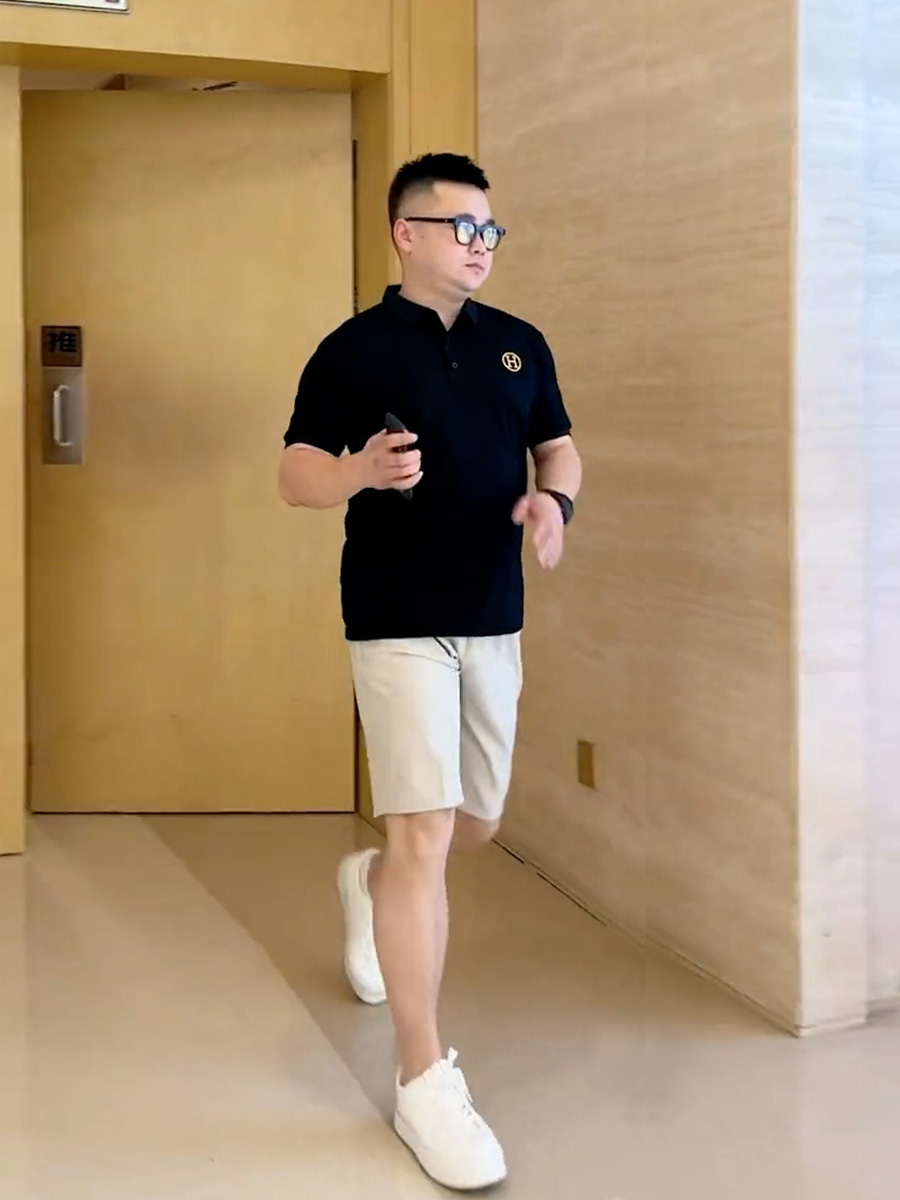 夏季微胖男生显瘦穿搭男士短袖polo衫帅气潮牌大码ins半袖体恤t恤