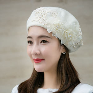 花朵蕾丝帽子图片