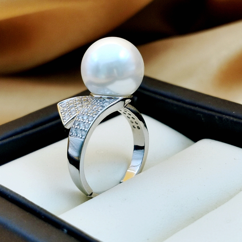大颗珍珠戒指小众设计时尚个性轻奢高