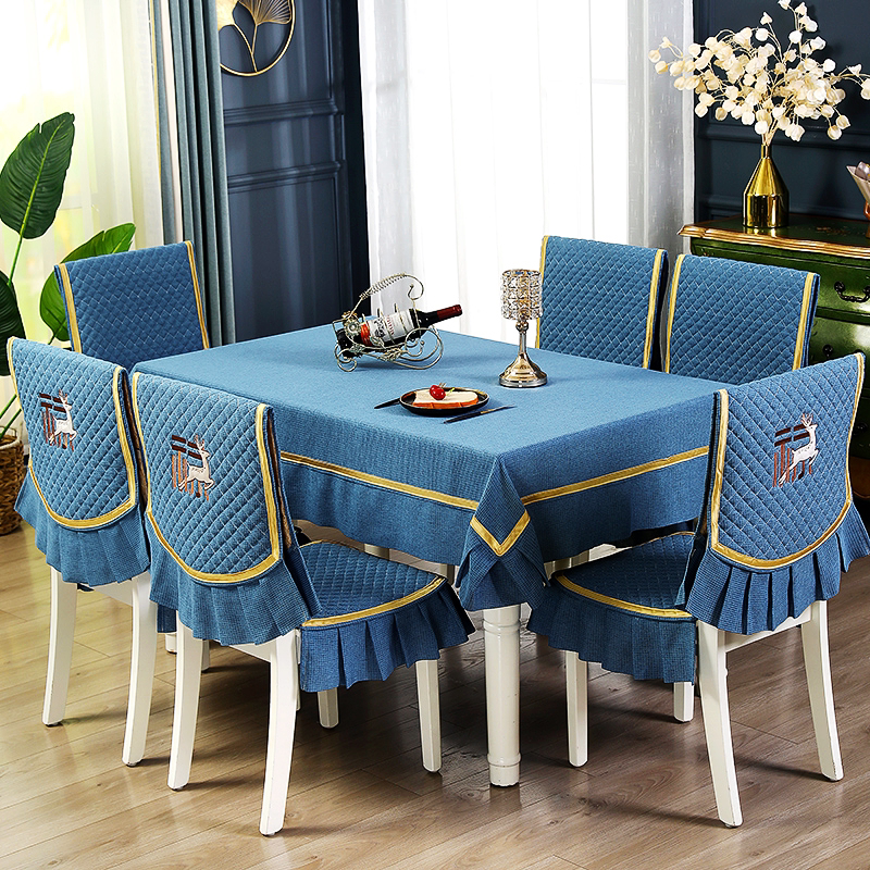 餐桌椅子套罩家庭通用椅子垫爆款圆形桌布茶几布餐桌椅套