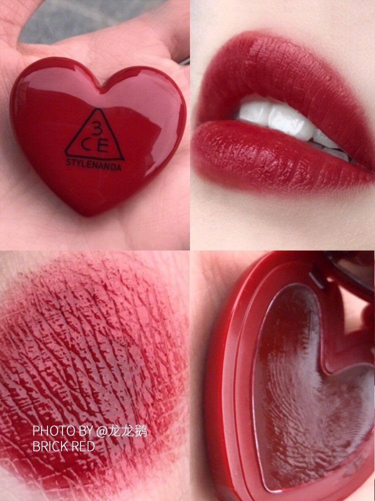 3ce口红小样_韩国3ce爱心口红小样唇颊两用唇膏限量版不掉色防水女