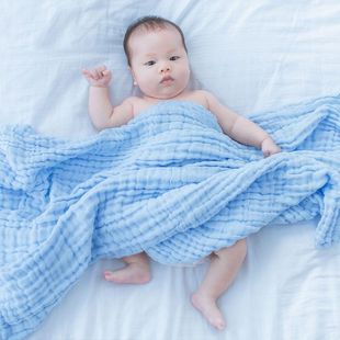 儿童浴巾纯棉纱布吸水新生儿盖毯初生宝宝洗澡包被婴儿毛巾被超软