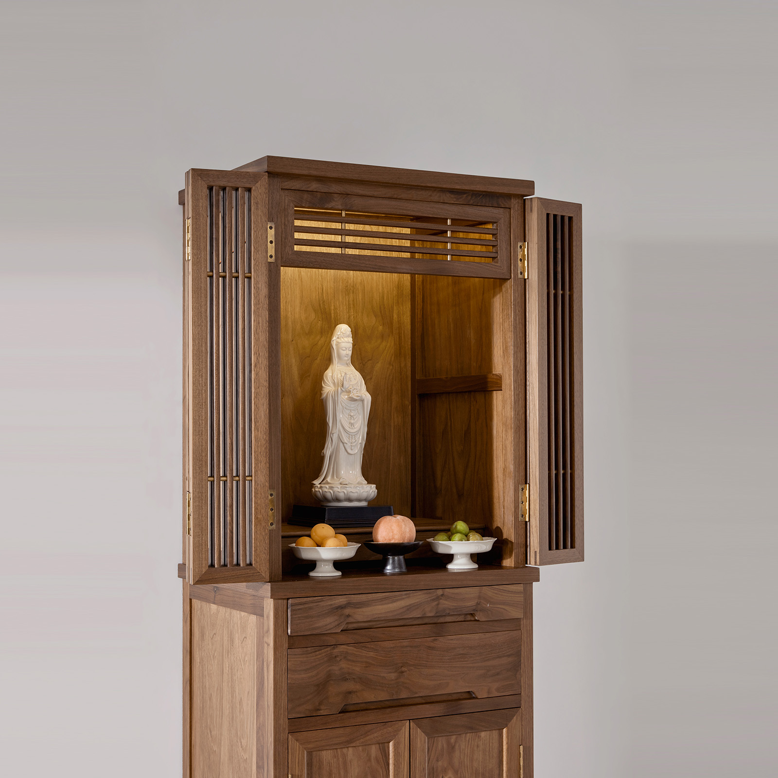 实木佛龛佛柜立柜带门