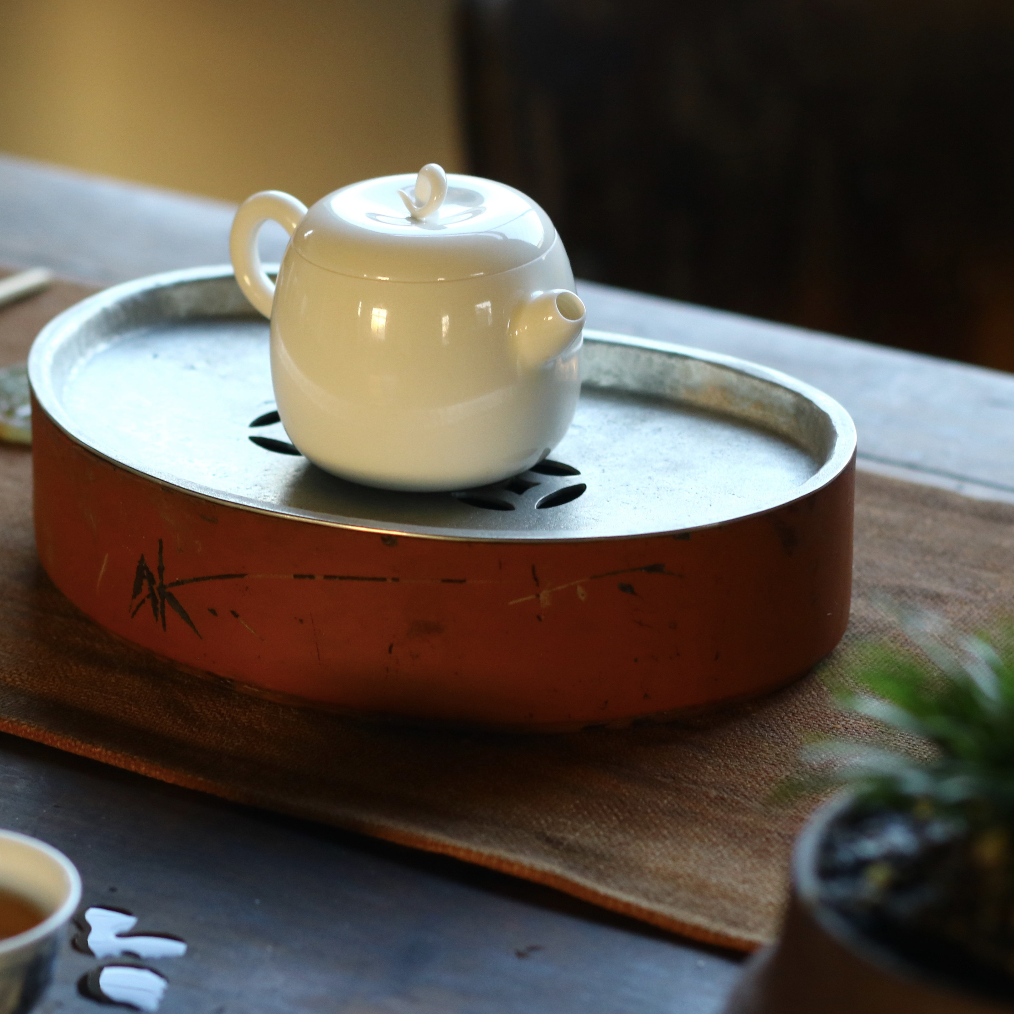 漫生慢活盈盈可握小苹果儿传统满釉支钉烧小泡茶瓷壶一人饮