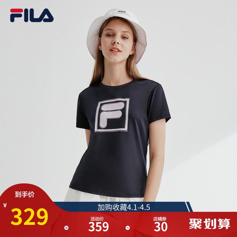 fila女子短袖2021夏季新款logo t恤