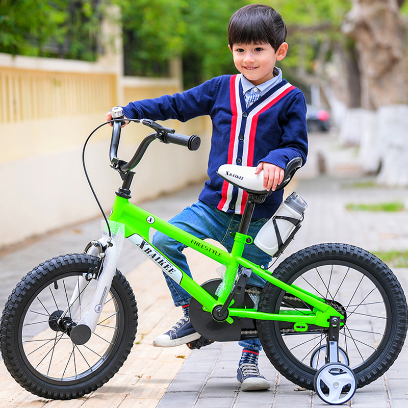 XBAIKEE儿童自行车6岁脚踏车童车16寸小孩苹果绿单车女童男孩优惠