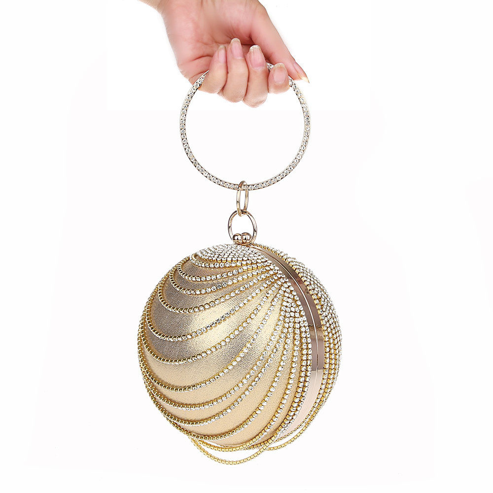 珍珠圆形斜挎包