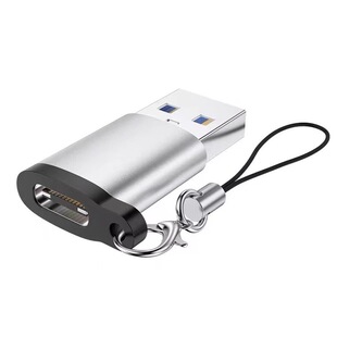 TYPE-C转USB3.0 otg转接头可手机充电带挂圈TYPEC母转USB转换头