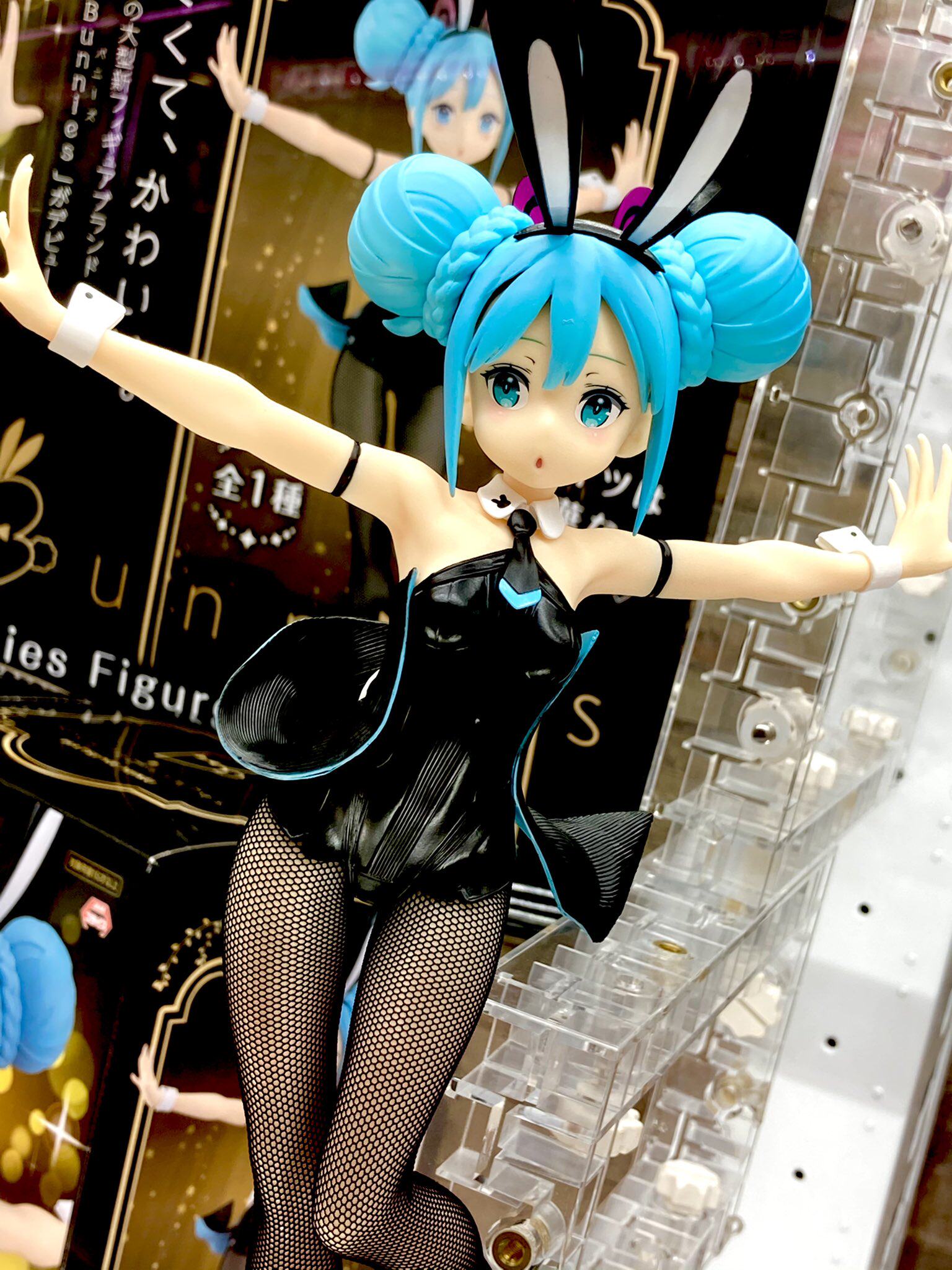 现货 furyu初音未来 vocaloid miku 黑星红白 初音未来兔女郎手办
