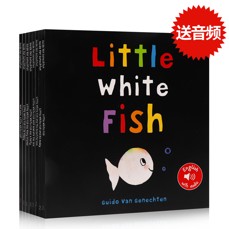 小白鱼绘本8册 Little White Fish 获奖英文绘本儿童英语启蒙海洋动物图画故事书亲子阅读 Guido Van Genechten0-6岁英文原版书籍