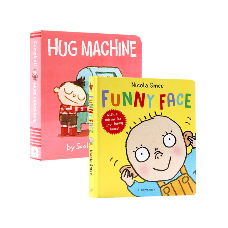 儿童情绪情商绘本funny face看看有趣的表情包hug machine拥抱的力量