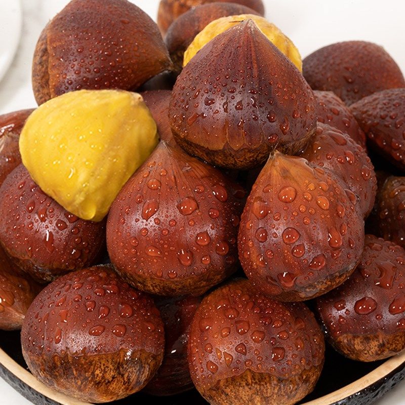 2021丹东板栗生新鲜5斤装大果鲜农家大栗子蔬菜板粟野生现摘包邮