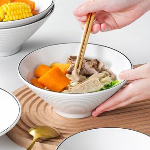 密胺拉面碗日式牛肉米线碗仿瓷塑料汤粉碗凉皮拌面碗麻辣烫碗商用