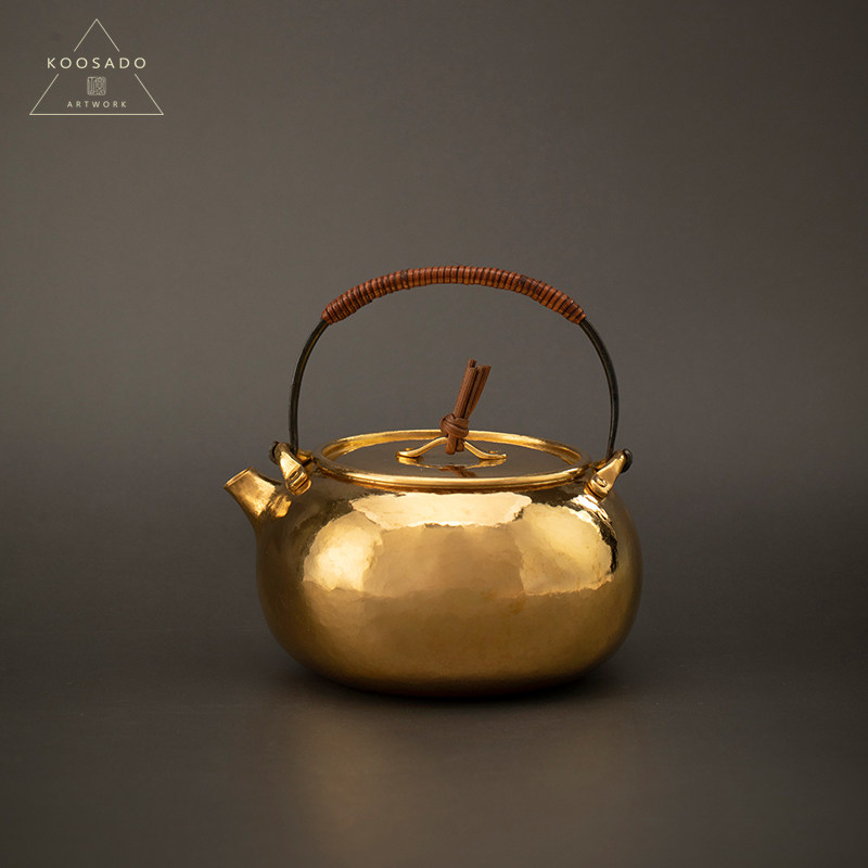 宽山堂推荐纯金24k纯手工金壶真锅静良款煮茶壶支付款为定金