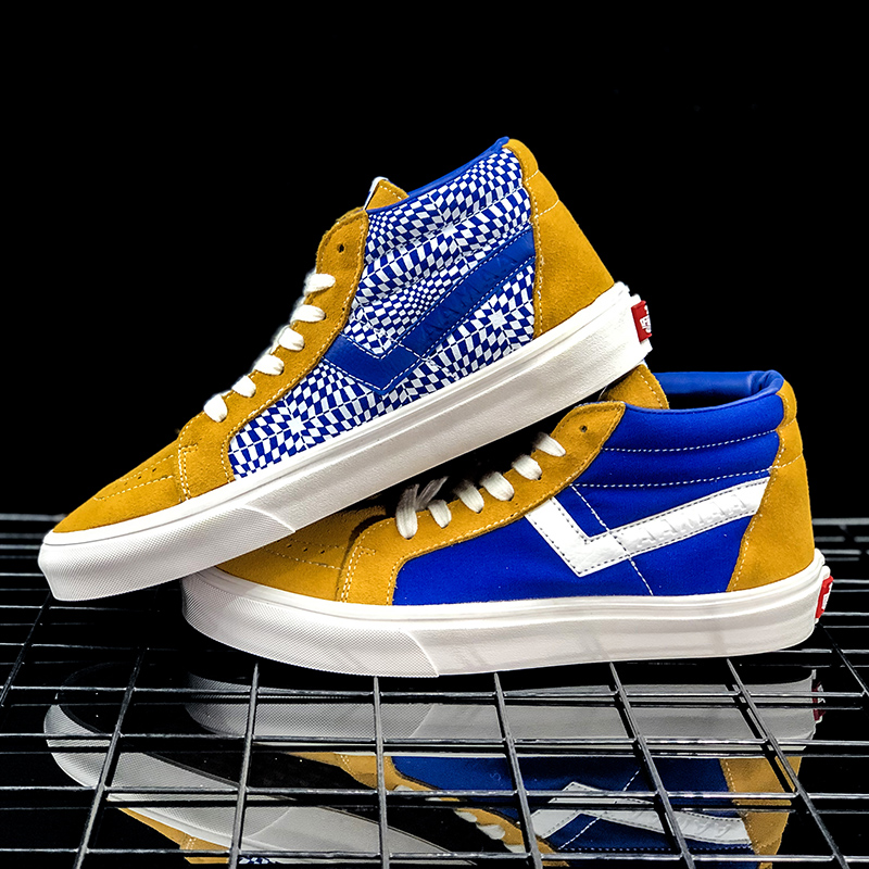 vansеpol万斯堡高帮男女板鞋 安纳海姆SK8-MID黄绿色鸳鸯帆布鞋|ruв категории Мужская обувь, сапоги - от Buy2taobao.com для оказания профессиональной услуги покупки агента Taobao