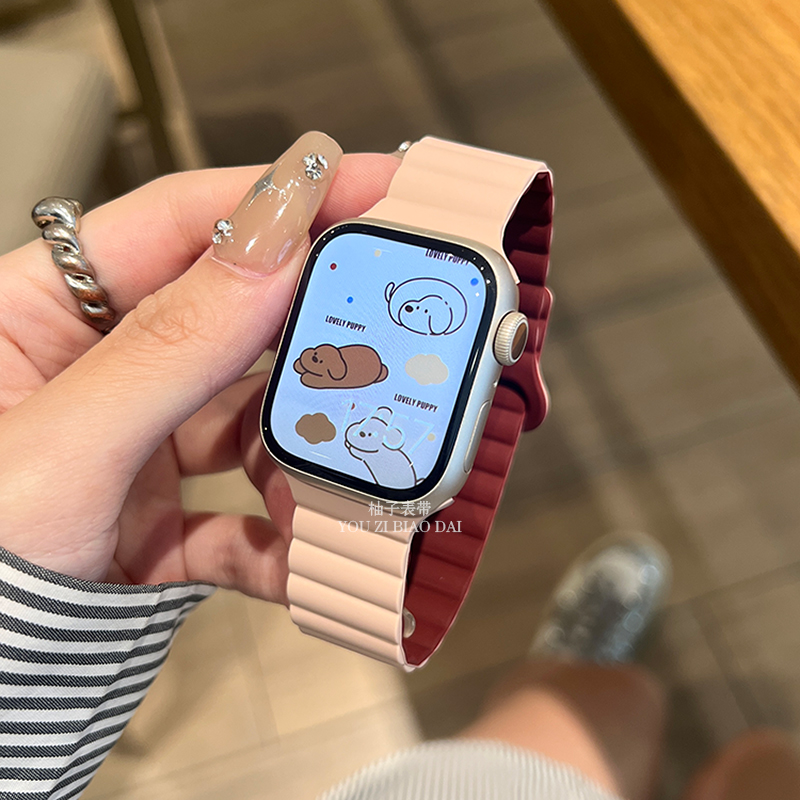 适用苹果手表iwatch9表带双色