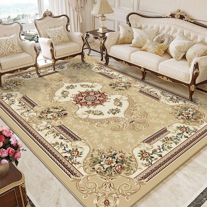 正品东升地毯 欧式客厅沙发茶几垫 卧室床边毯美式家用加厚地垫红