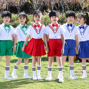 六一儿童合唱演出服小学生表演服男女童朗诵服装幼儿园园服学院风