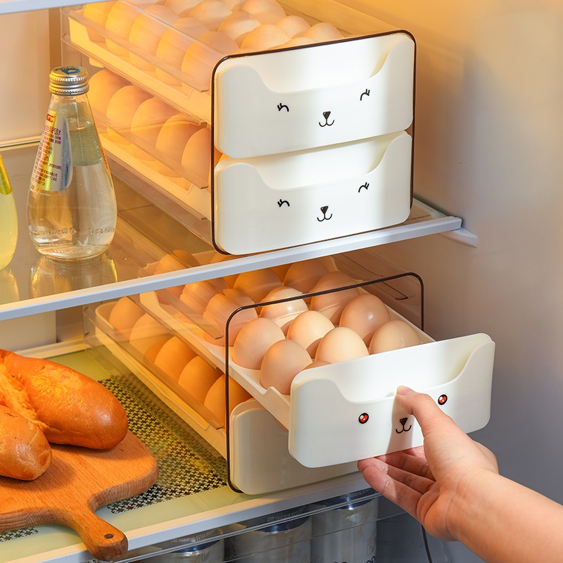 鸡蛋收纳盒冰箱专用食品级抽屉式放鸭