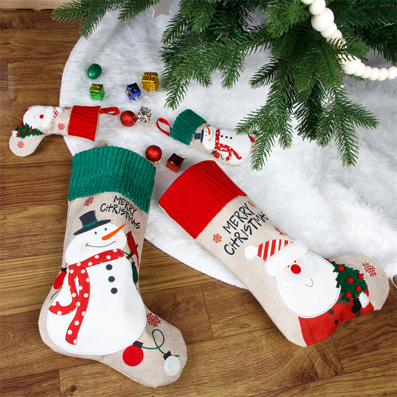 christmas stocking santa sack gift bag christmas socks chris