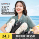 三福洞洞鞋甜酷蝴蝶丝带一脚蹬家居外穿玛丽珍拖鞋夏季女842023