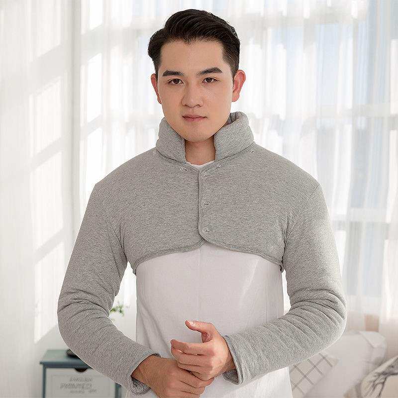 沃尔逊  男士护肩膀坎肩睡觉加厚保暖防寒中老年纯棉护肩颈椎衣服