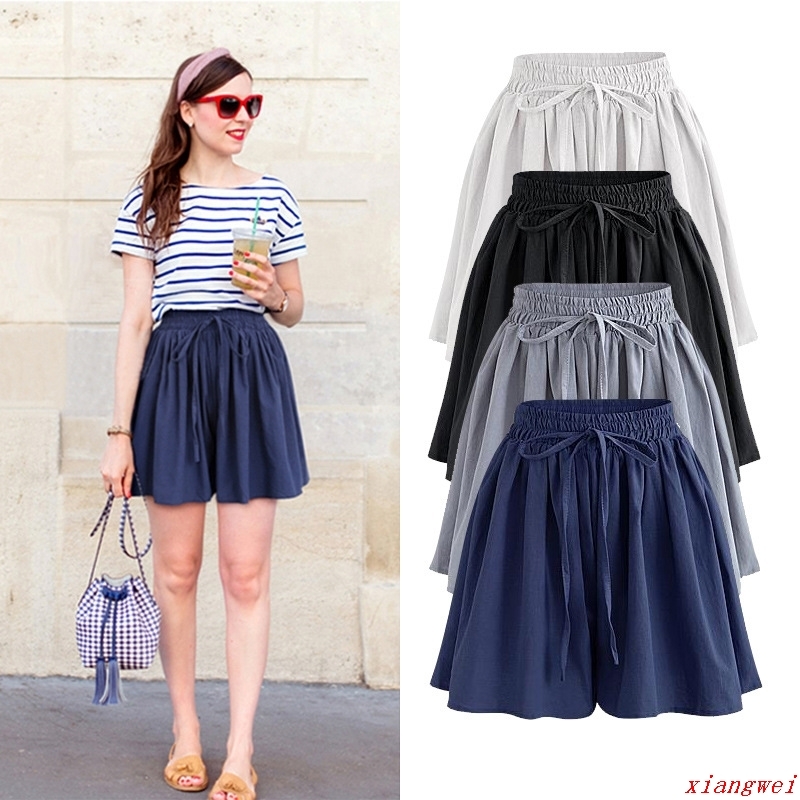 Summer Women Skirts High Waist Loose Chiffon Slacks Shorts|ruв категории Женская одежда, брюки, брюки - от Buy2taobao.com для оказания профессиональной услуги покупки агента Taobao