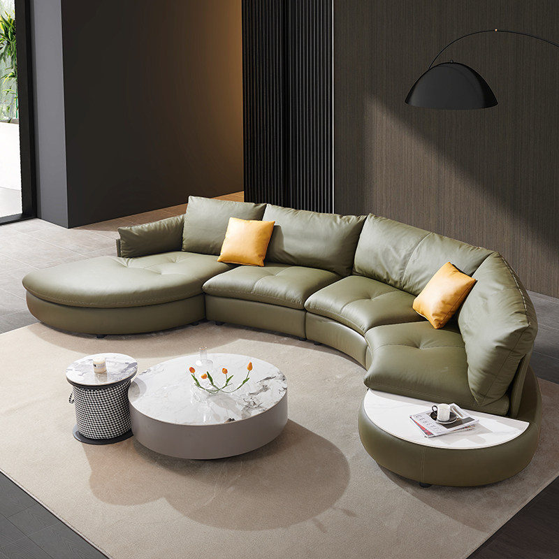 帝标家具真皮皮艺意式轻奢沙发简约现代高档客厅组合ps026b