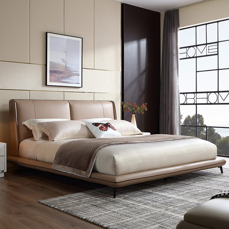 帝标现代轻奢风格皮床简约双人床主卧大床高档家具tl872a