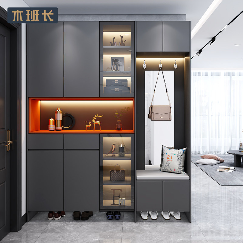 进门一体靠墙轻奢家用门口鞋柜