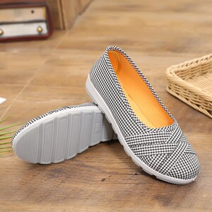 软底方口鞋女平底时尚图片