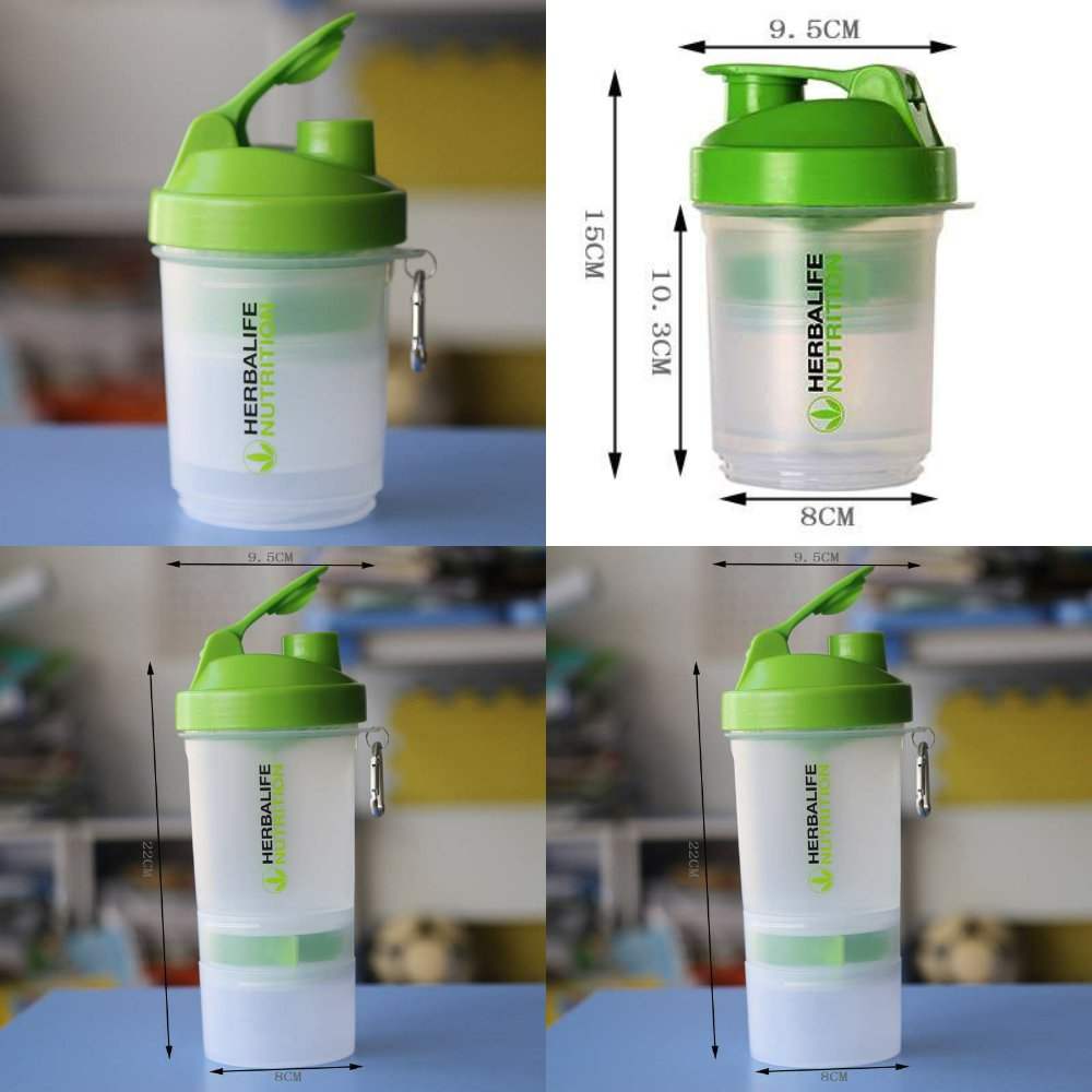 官方正品迪卡侬康宝莱牌多功能运动水杯400ml 摇摇杯 奶昔杯 健身