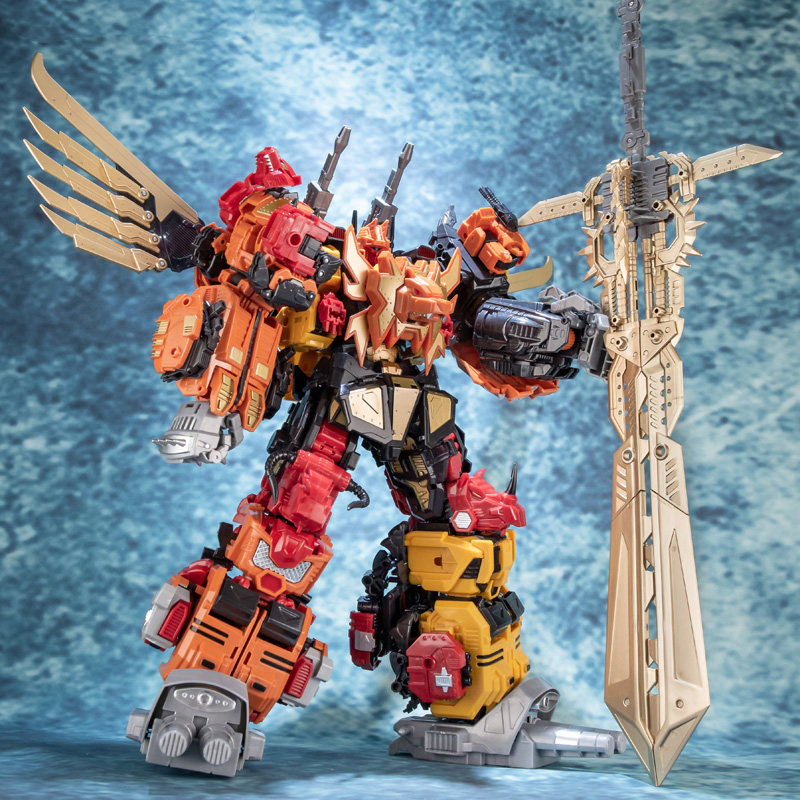 现货金宝放大版原色冲云霄mmc组合变形玩具金刚6合体机器人模型