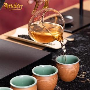 高档奈维斯汀 龙泉青瓷茶具套装高端家用手工陶瓷办公室茶壶杯盖