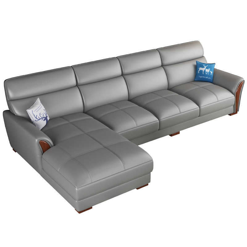 真皮沙发客厅头层牛皮现代简约转角组合新款家用皮沙发三人小户型