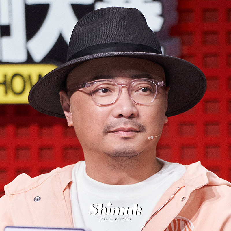 一折眼镜框文艺手工近视_徐峥同款眼镜复古港风手工板材透明近视眼镜