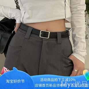 皮带女款士夏季黑色牛仔裤男士裤带美式复古装饰简约百搭宽腰带潮