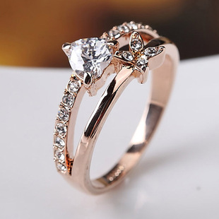 戒指女玫瑰金时尚个性新款潮网红小众设计戒子高级感食指指环女人