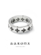 AARONX新品原创设计中世纪风镂空花纹纯银925银做旧戒指指环