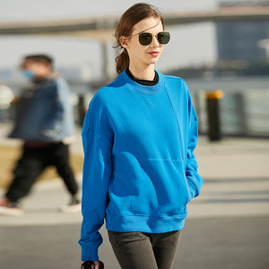 天蓝色卫衣女套头图片